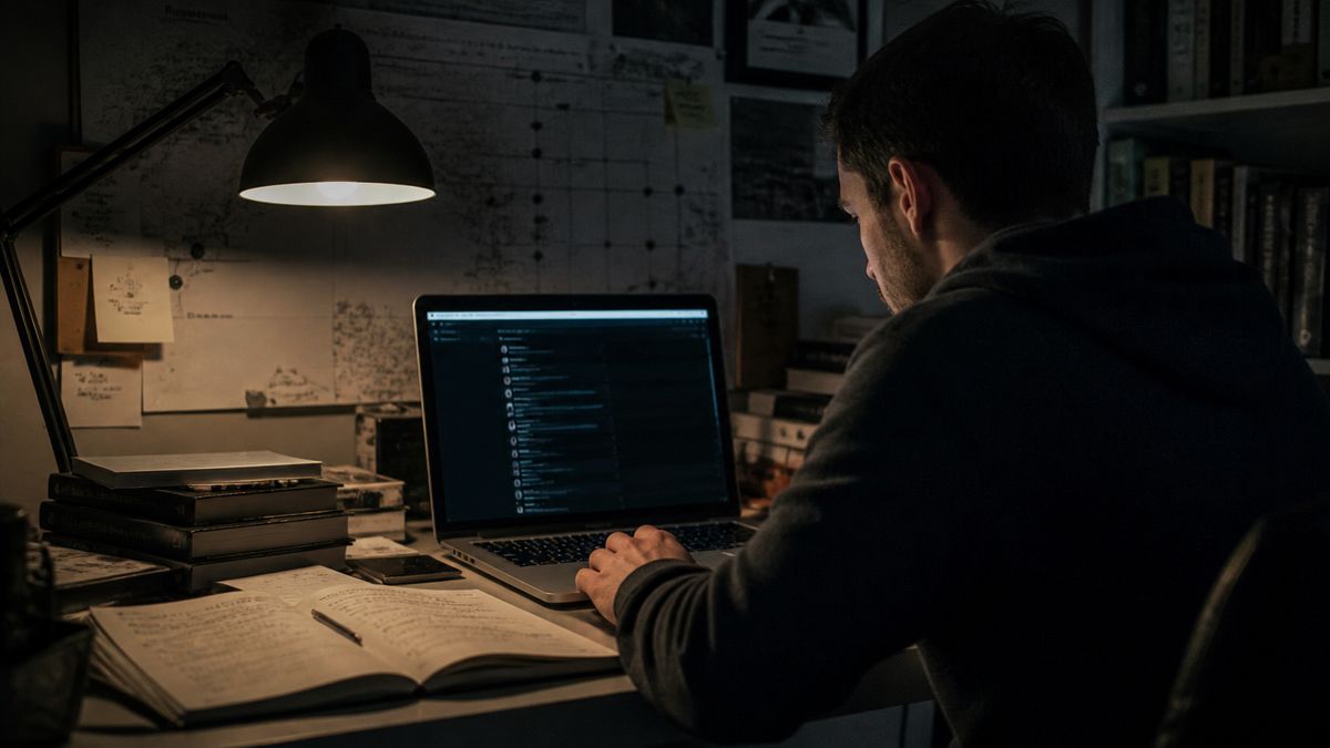 researcher studying dark web directory links